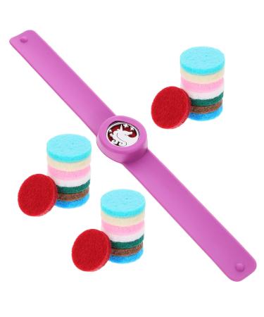 Milists aromatherapy diffuser bracelets essential oil slap bracelet with 30 pads fillable fragrance sports bracelet for children girls women purple - Buy Online on GoSupps.com