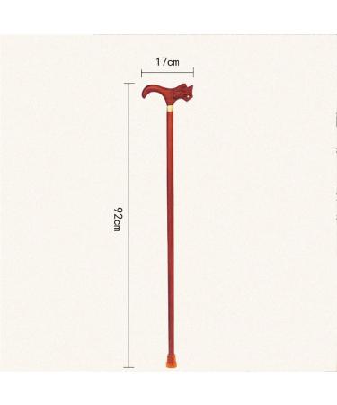 Cane Elderly Crutches Solid Wood Walking Stick Faucet Crested Head Handle 92 cm Long Available as Needed Truncated by Yourself Interesting - Buy Online on GoSupps.com