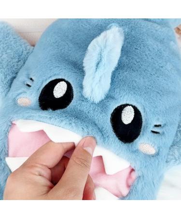 Joiba 1L Hot Water Bottle - Outlet-Proof Rubber Heat Bottle with Soft Cover & Removable Interior | Ideal Hand Warmer for Pain Relief - Blue Shark Design - Buy Online on GoSupps.com