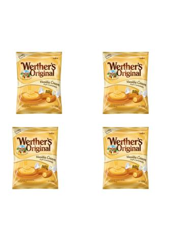 Werther Original Vanilla Cream Soft Caramels 125g - Indulgent Vanilla Creme Centre Encased In Soft Caramel - Traditional Wether's Quality.