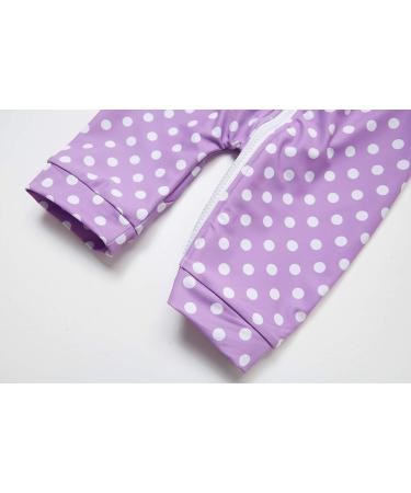 BONVERANO Baby Girls Swimsuit UPF 50+ Full Zip One Piece - Maru Purple, 12-18 Months - Buy Online on GoSupps.com