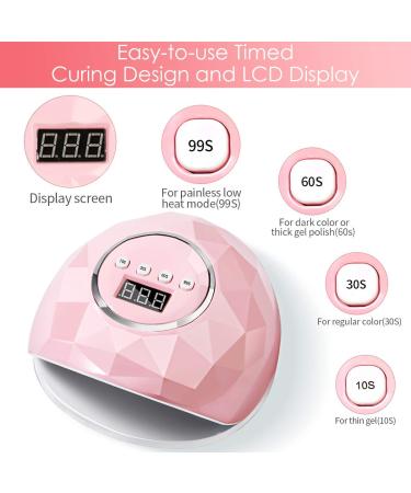 Janolia 86W UV LED Nail Dryer Lamp - Professional Gel Nail Lamp with Sensor & LCD Display 4 Timers for Perfect Gel Nails - Buy Online on GoSupps.com