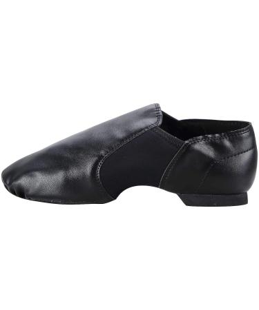 Linodes Unisex 006 PU Leather Slip-on Jazz Dance Shoe - Black - Size 7 Women/6.5 Men - Buy Online on GoSupps.com