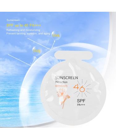 20 Pack SPF46 PA+++ Moisturizing Sunscreen 3ml Travel Packets - Water Resistant, Sport Sunscreen for Face & Body - Buy Online on GoSupps.com