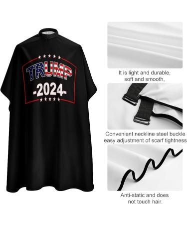 Trump 2024 USA Flag Barber Cape - Funny Professional Salon Hair Cutting Apron for Men & Women - Buy Online on GoSupps.com