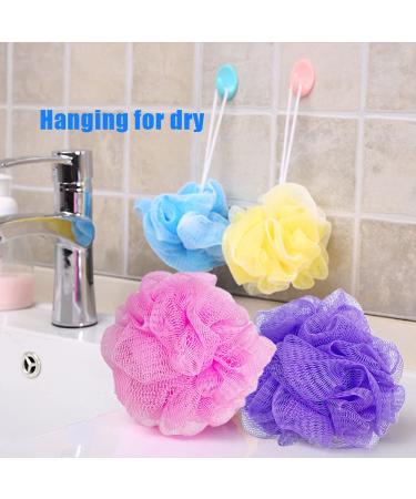 10 Pack Colorful Mesh Bath Sponges - Soft Exfoliating Scrubber for Kids, Women, Men - Body Wash Loofah Sponge Set - Buy Online on GoSupps.com