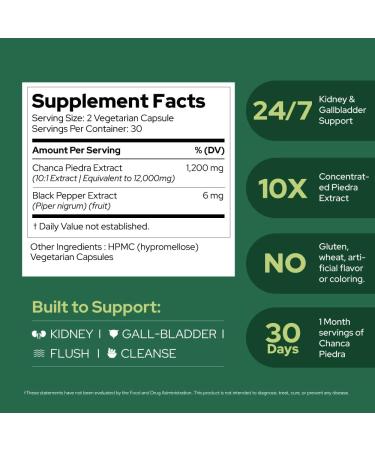 STONE BREAKER - Chanca Piedra by Plant of Life | Powerful Cleanse + Detox | Kidney Gall Bladder Urinary Tract | 60 Capsules | 30 Day Supply - Buy Online on GoSupps.com