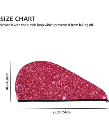 Quick-Dry Pink Glitter Hair Towel Wrap | Towel Turban for Effortless Hair Drying - Buy Online on GoSupps.com