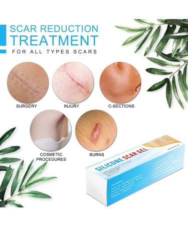 Kinbeau Silicone Scar Gel 30g - For Face, Body, C-Section, Stretch Marks, Surgical, Burn, Acne, Old & New Scars - White Blue - 1oz - Buy Online on GoSupps.com