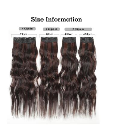YDDM 24-Inch Wavy Clip-In Hair Extensions | Realistic Synthetic Hair | 4PCs Affordable Hairpieces for Women - Buy Online on GoSupps.com