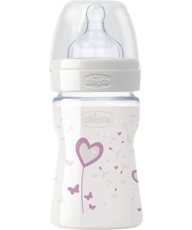 Chicco Baby Bottle Glass Wellness - 150ml Silicone, 0Mesi | Shop Now - Buy Online on GoSupps.com