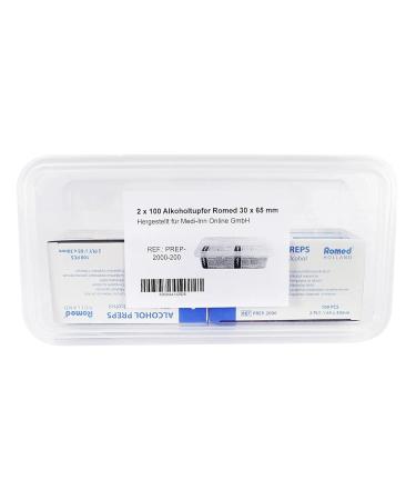 Romed 2-Ply Alcohol Swabs | 30x65mm | 200 pcs with Medi-Inn Storage Box - Buy Internationally - Buy Online on GoSupps.com