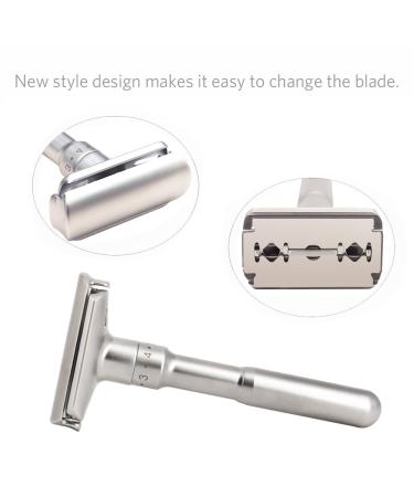 Travel Double Edge Safety Razor - River Lake RZ700 Long Handle Adjustable Classic Shaver with Protective Case & Stand | International Shipping Available - Buy Online on GoSupps.com