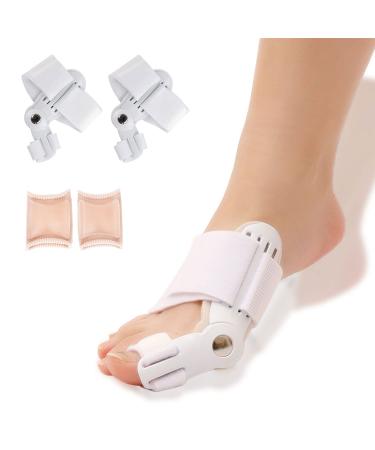 2 Pair Toe Bunion Straightener Toe Straightener Toe Separator Big Toe Straightener Toe Straightener to Correct Bunions Toe Overlap Restore Toes to Their Original Shape Toe Separators for Day and Night
