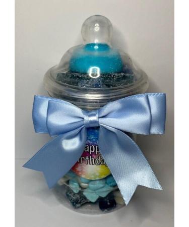 Happy Birthday Filled Pick N Mix Sweet Victorian Jar Gift Personalised Present 380ml Blue - Buy Online on GoSupps.com