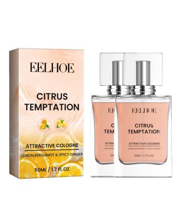 Pheromone Cologne for Men-Charm Cologne for Men - Hypnosis Cologne Fragrances for Men Cologne for Men to Attract Woman Eau de Toilette Enhanced Fragrances Perfume-50ML (CITRUS TEMPTATION-2 Pack)