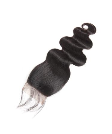 Mila Real Hair Lace Closure - 4x4 Free Part Body Wave Brazilian Virgin Remy Hair - Natural Black 20/50cm - Buy Online on GoSupps.com