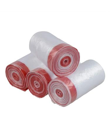 EudokkyNA 3 Gallon Drawstring Garbage Bags Clear Kitchen Trash Bag 220 Bags/4 Rolls