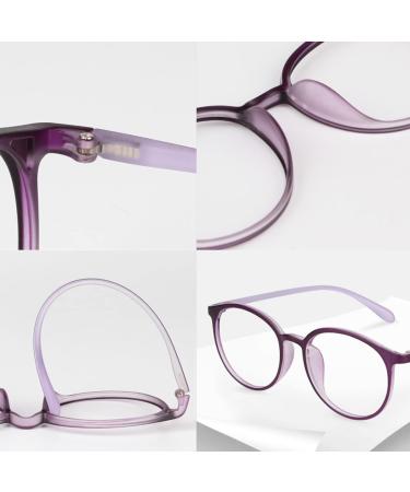 Fashion Blue Light Blocking Reading Glasses for Women | Ultra-Light TR90 Round Frame Computer Readers 2.0x - Stylish & Comfortable - Buy Online on GoSupps.com
