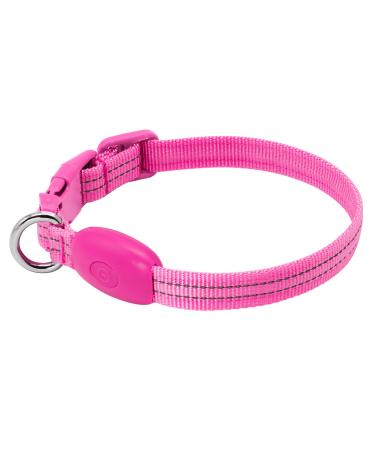 KOSKILL LECHTHELSBAND Dog Rowable USB LED dog collar waterproof bright dog collar adjustable super bright for small dogs (pink s) rosa s s s s
