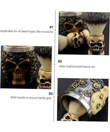 Shop Minkissy 2 Sets Skull Bart Brush & Razor Soap Brush - Premium Men's & Women's Shaving Tools for Perfect Grooming - Buy Online on GoSupps.com
