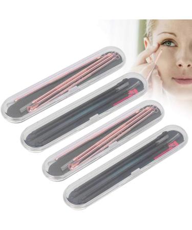 Professional Stainless Steel Blackness Pimples Removal Tool Kit - Rose Gold Pink Acne Tweezers for Effective Acne Removal - Buy Online on GoSupps.com