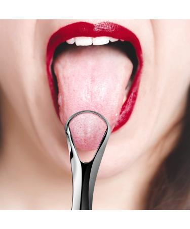 Savita Stainless Steel Tongue Cleaner Set - 4 Medical Tongue Scrapers for Bad Breath - Adult Oral Care Brush with Grip - Buy Online on GoSupps.com