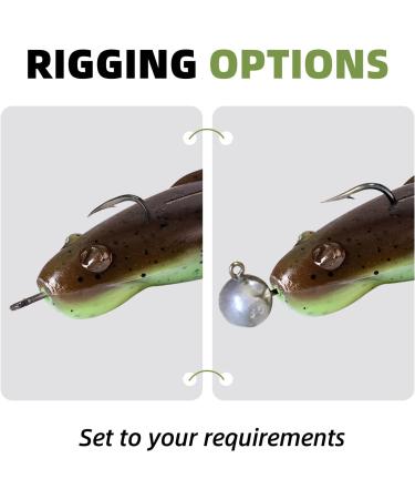 Pelican Mate Topwater Frog Lures - Double Propellers, Soft Silicone Bass Bait - Realistic Kit Set for Trout, Pike - Freshwater & Saltwater - 2pcs/3.5/0.53oz - Buy Online on GoSupps.com