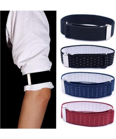 Quupy Adjustable Elastic Bracelet Shirt Sleeve Holders - Anti-Slip Cuffs for Wedding & Party Clothing Accessories - Buy Online on GoSupps.com