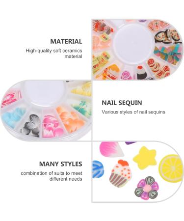 FOMIYES 64 Boxes Soft Pottery Decorative Clay Patch Flower Clay Bulk Ornaments Clay Fruit Slices Diy Fruit Slice Patch Polymer Spacer Beads Manicure 3d Polymer Clay Nail Decorations - Buy Online on GoSupps.com
