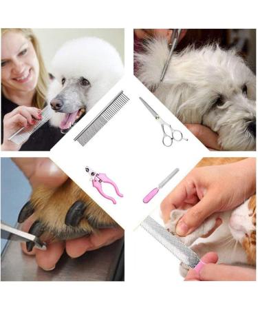 eSynic Pet Dog Clipper Grooming Trimmer Professional Animal Electric Hair Cutter Shaver Kit with 4 Combs Titanium Fixed Knife Prevent Skin Allergies Low Noise Gold and Black - Buy Online on GoSupps.com