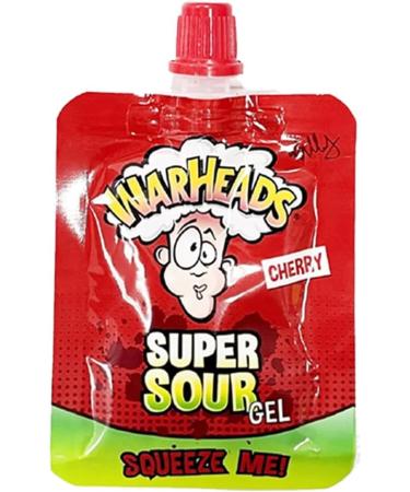 Warheads Super Sour Squeeze Gel Candy 20g - Cherry Apple Strawberry Blue Raspberry - Fun Squeezable Pouch - Buy Online on GoSupps.com