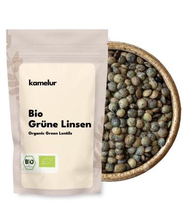 Kamelur Kamelur 500g of organic dried green lentils organic dried fruit without additives Dried green lentils in biodegradable packaging