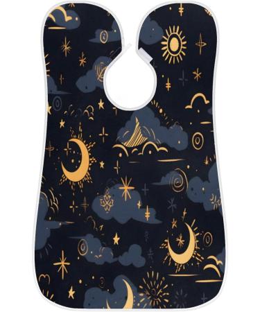 Shop Clouds Moon Stars Beard Bib Apron | Ultimate Beard Hair Catcher for Men | Perfect Father's Day & Anniversary Gift - Buy Online on GoSupps.com