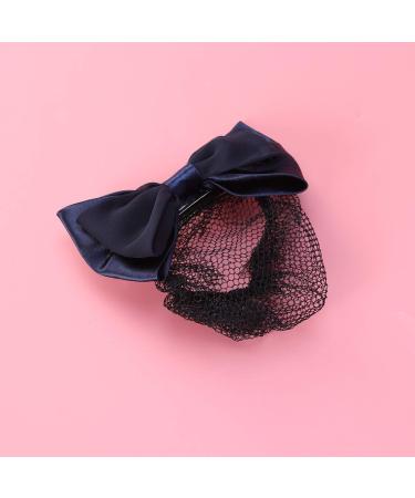 SUPVOX Hair Snood Net Clip - Two-Way Bow Mesh Clips & Elastic Headdress for Women (Black) - 2 Pieces - Buy Online on GoSupps.com