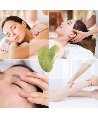 Bounabay Gua Sha Stone - Jade Facial Massage Tool for Eye Puffiness Skin Tightening & Anti-Aging Shop Internationally - Buy Online on GoSupps.com
