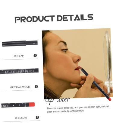 BIUDECO 12Pcs Waterproof Lip Liner Pencils Colorfast Lip Shaping Pens for Full Lips Easy to Carry for Natural Clear Lips for Women - Buy Online on GoSupps.com