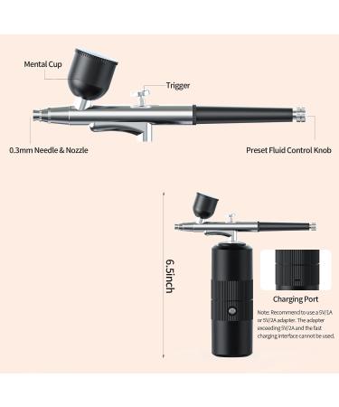 meiyan 1 Set Black Plastic Oxygen Injector Protable Airbrush for Nails Art Paint Air Compressor Nano Fog Mist Manicure DIY Cake Sprayer - Buy Online on GoSupps.com