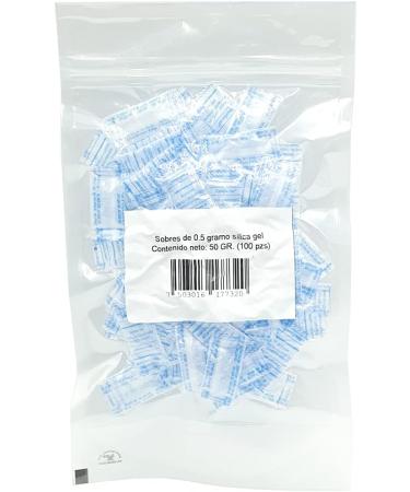 Desecamen Silica Gel Packets - Non-Toxic Food Quality Desiccant & Dehumidifier - Moisture Absorber (100 x 0.5g) - Ideal for Safe Storage - Buy Online on GoSupps.com