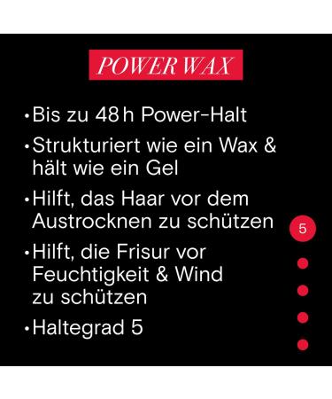 Schwarzkopf Taffel Styling Wax Power | 6 x 75ml | Vegan Hair Wax for 48 Hour Hold | Gentle on Hair & Scalp - Buy Online on GoSupps.com