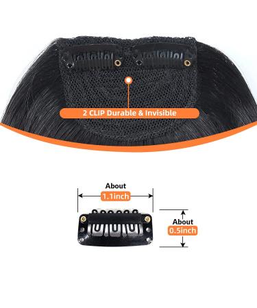 Thick Pony Clip-In Real Hair Fringe Extensions - Natural Look for Girls | Pitch Black - Buy Online on GoSupps.com