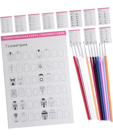 Beavorty 5 Sets Manicure Exercise Book Nail Practice Book Manicure Practice Liner Pens Nail Supplies Kit Nail Art Liner Brushes Nail Art Kit Nail Art Practice Manicure Tool Line Pen Paper - Buy Online on GoSupps.com