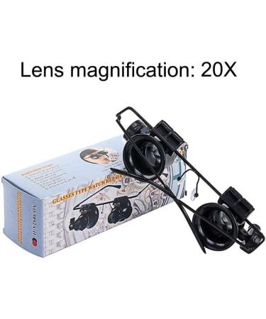 20X Headband Magnifier with 2Led Light Head-Mounted Handsfree Reading Magnifying Glasses Jeweler Magnifying Glass - Buy Online on GoSupps.com