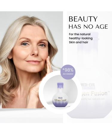 MediEvil Nutrition Bovine Collagen Powder with Vitamin C Hyaluronic Acid Coenzyme Q10 20 Soluble Servings AntiAging Formula Made in the UK Halal - Buy Online on GoSupps.com