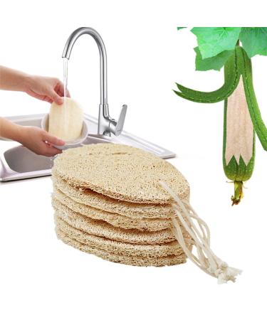 Nature Luffa sponges Luffa sponge 6 pieces of compostable sponges sponge for kitchen Luffa natural sponge of dishes environmentally friendly biodegradable luffa for kitchen bathroom butyeak