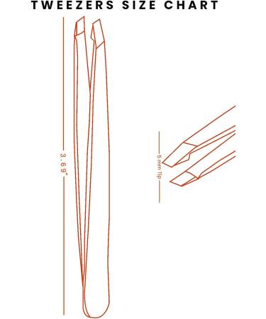 Professional Stainless Steel Eyebrow Tweezers for Facial Hair Removal - Orange - Buy Online on GoSupps.com