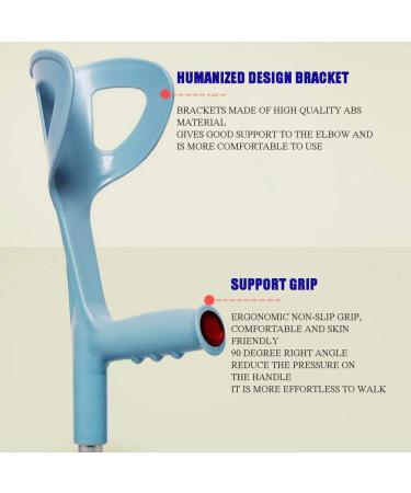 Crutch Portable Elbow Arm Crutches Aluminum Alloy Armpit Fracture Walker Rehabilitation Flex Non-Slip Medical 1PCS () Innovate - Buy Online on GoSupps.com