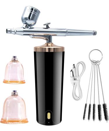 i-Anzy Mini Airbrush kit with Air pressor, Spray Gun Kit, 3 ages, rdless Portable Handheld, Rechargeable, for Make Up, Cake Der, Model Spraying, loring, Nail Art, Manicure, Tattoo, Black