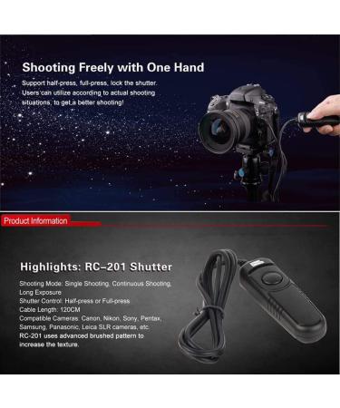 Pixel Remote Shutter Release Cable DC0 for Nikon Z9, D3-D6, D800-D850, D700-D500, F6-F100, MC-30A Compatible - Buy Online on GoSupps.com