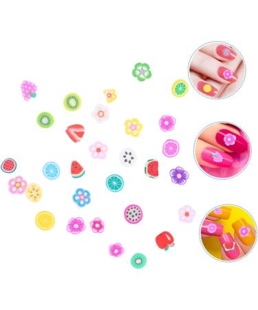 Housoutil 10000 Pcs Fruit Slices Polymer Clay Beads Nail Slice Decorations Glitter Ornaments Flatback Buttons Fruit Decor Nail Art Charms Flower Nail Slices So Crystal Epoxy 3D Sticker 0.5x0.5cmx2pcs As Shownx2pcs - Buy Online on GoSupps.com